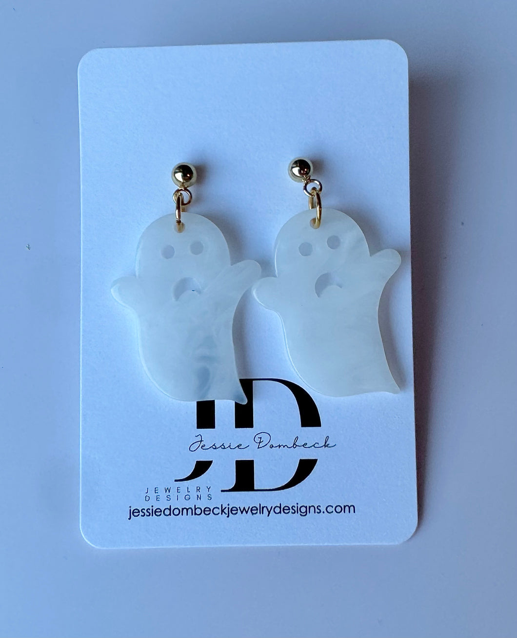 Sad Acrylic Ghost Dangles